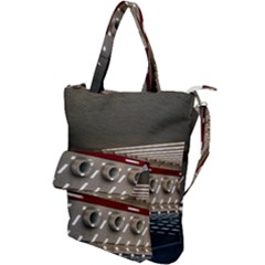 Patterned Tunnels On The Concrete Wall Shoulder Tote Bag by artworkshop