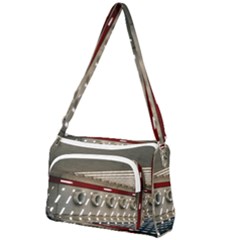 Patterned Tunnels On The Concrete Wall Front Pocket Crossbody Bag by artworkshop