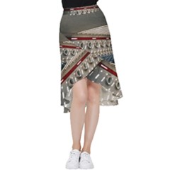 Patterned Tunnels On The Concrete Wall Frill Hi Low Chiffon Skirt by artworkshop