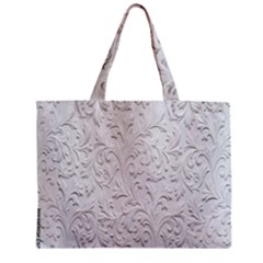 Plaster Background Floral Pattern Zipper Mini Tote Bag by artworkshop