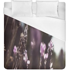 Purple Flower Pattern Duvet Cover (King Size)