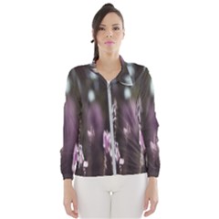 Purple Flower Pattern Women s Windbreaker