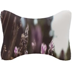 Purple Flower Pattern Seat Head Rest Cushion