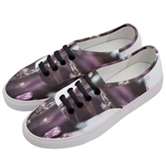 Purple Flower Pattern Women s Classic Low Top Sneakers