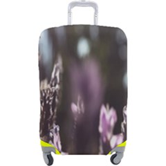 Purple Flower Pattern Luggage Cover (large) by artworkshop