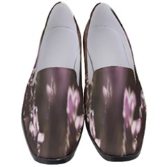 Purple Flower Pattern Women s Classic Loafer Heels by artworkshop