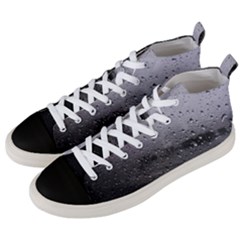 Rain On Glass Texture Men s Mid-top Canvas Sneakers