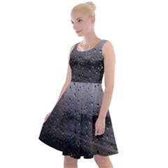 Rain On Glass Texture Knee Length Skater Dress by artworkshop