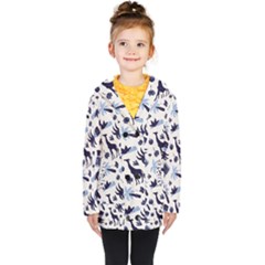 Cute Safari Animals Blue Giraffe Kids  Double Breasted Button Coat by Stikle