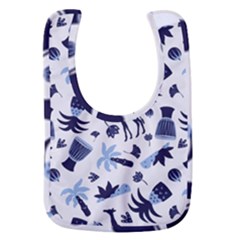 Cute Safari Animals Blue Giraffe Baby Bib by Stikle