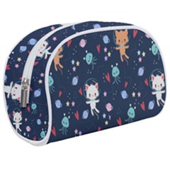 Cute-astronaut-cat-with-star-galaxy-elements-seamless-pattern Make Up Case (medium)