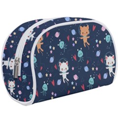 Cute-astronaut-cat-with-star-galaxy-elements-seamless-pattern Make Up Case (large)