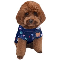 Cute-astronaut-cat-with-star-galaxy-elements-seamless-pattern Dog T-shirt