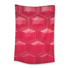 Red Textured Wall Small Tapestry