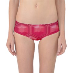 Red Textured Wall Classic Bikini Bottoms by artworkshop