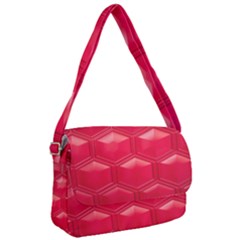 Red Textured Wall Courier Bag