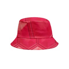 Red Textured Wall Bucket Hat (kids) by artworkshop