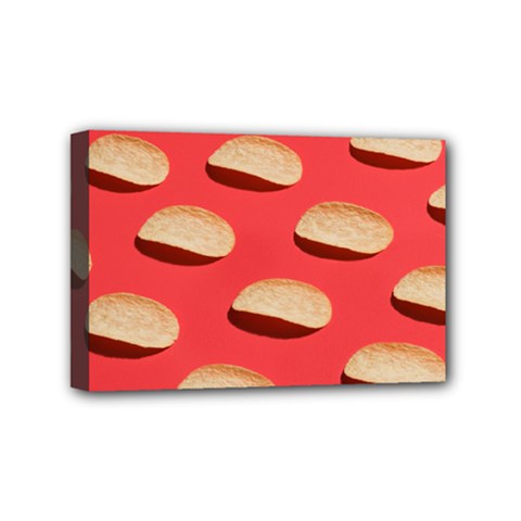 Stackable Chips In Lines Mini Canvas 6  X 4  (stretched) by artworkshop