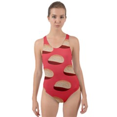 Stackable Chips In Lines Cut-out Back One Piece Swimsuit by artworkshop