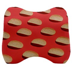 Stackable Chips In Lines Velour Head Support Cushion by artworkshop