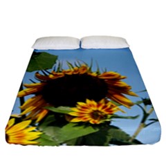 Sunflower Flower Yellow Fitted Sheet (king Size)