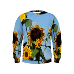 Sunflower Flower Yellow Kids  Sweatshirt by artworkshop