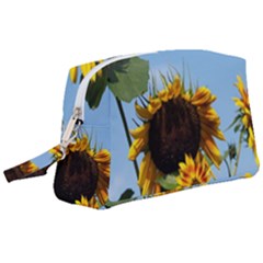 Sunflower Flower Yellow Wristlet Pouch Bag (large) by artworkshop