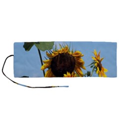 Sunflower Flower Yellow Roll Up Canvas Pencil Holder (m) by artworkshop