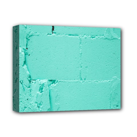 Teal Brick Texture Deluxe Canvas 14  X 11  (stretched) by artworkshop