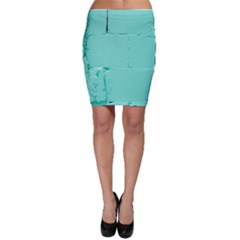 Teal Brick Texture Bodycon Skirt by artworkshop