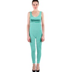 Teal Brick Texture One Piece Catsuit