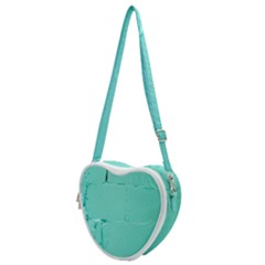 Teal Brick Texture Heart Shoulder Bag