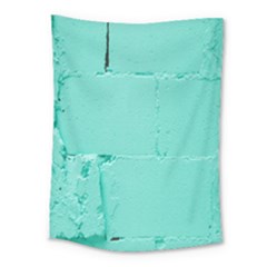 Teal Brick Texture Medium Tapestry