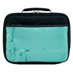 Teal Brick Texture Lunch Bag