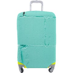 Teal Brick Texture Luggage Cover (Large)