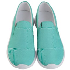 Teal Brick Texture Men s Lightweight Slip Ons