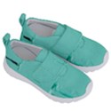 Teal Brick Texture Kids  Velcro No Lace Shoes View3