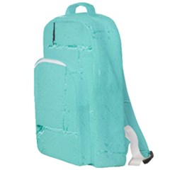 Teal Brick Texture Double Compartment Backpack