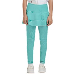 Teal Brick Texture Kids  Skirted Pants