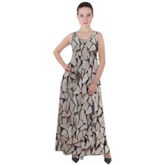 Texture Pattern Design Empire Waist Velour Maxi Dress by artworkshop