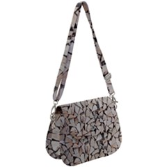 Texture Pattern Design Saddle Handbag