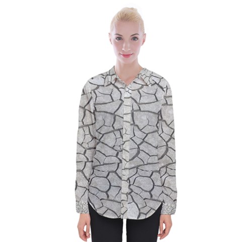 Texture Pattern Tile Womens Long Sleeve Shirt by artworkshop