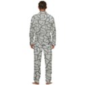 Texture Pattern Tile Men s Long Sleeve Velvet Pocket Pajamas Set View4