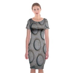 Texture Pattern Wallpaper Classic Short Sleeve Midi Dress by artworkshop