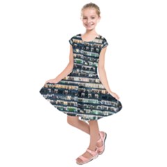 Texture Pattern Kids  Short Sleeve Dress