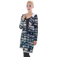 Texture Pattern Hooded Pocket Cardigan by artworkshop