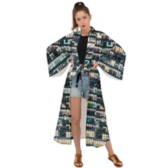 Texture Pattern Maxi Kimono by artworkshop