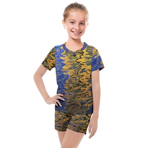 Texture Wallpaper Kids  Mesh Tee And Shorts Set by artworkshop