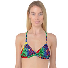 Thread Texture Pattern Reversible Tri Bikini Top by artworkshop