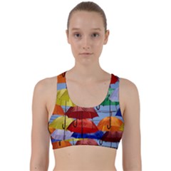 Umbrellas Colourful Back Weave Sports Bra